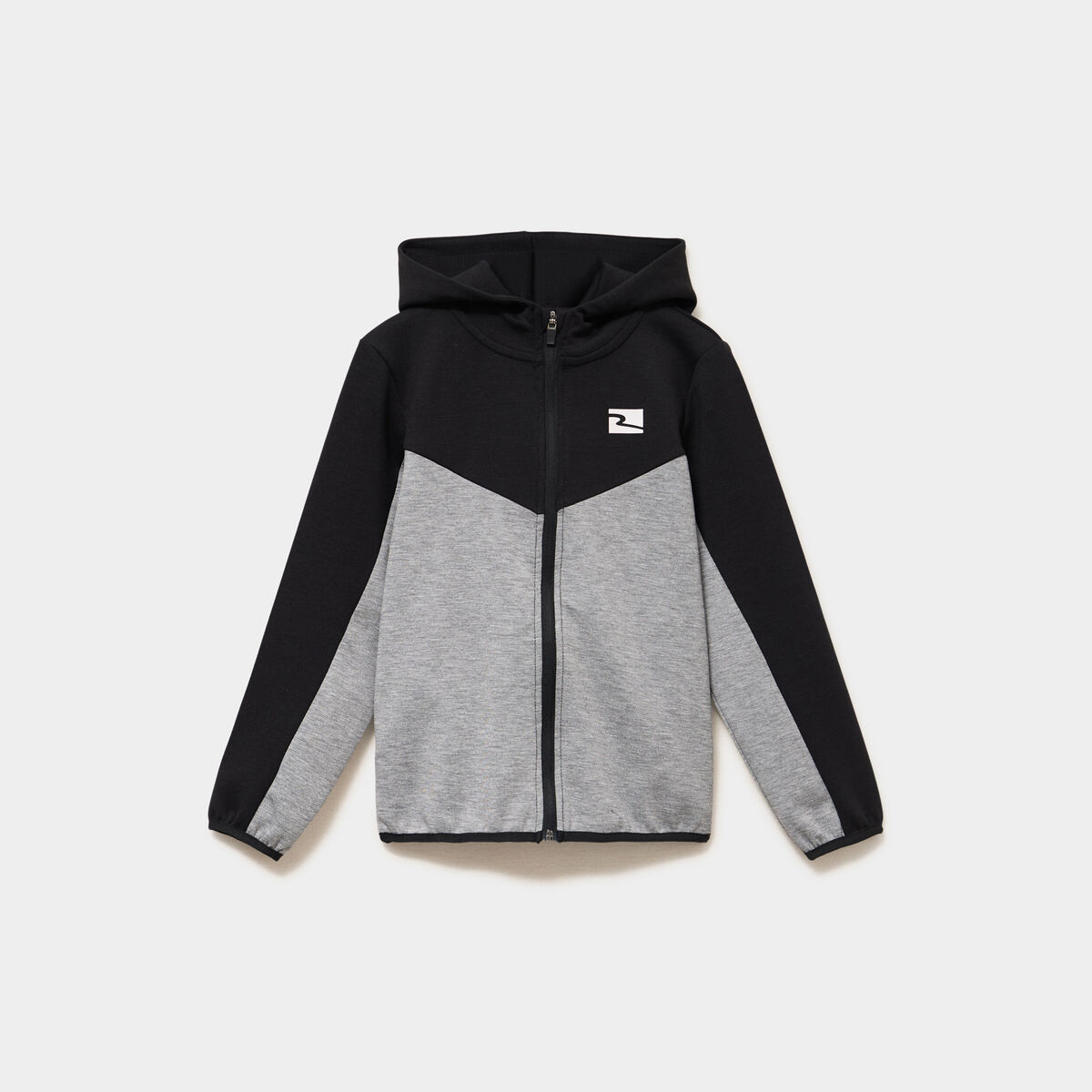 Sweat zipp&eacute; &agrave; capuche noir gar&ccedil;on