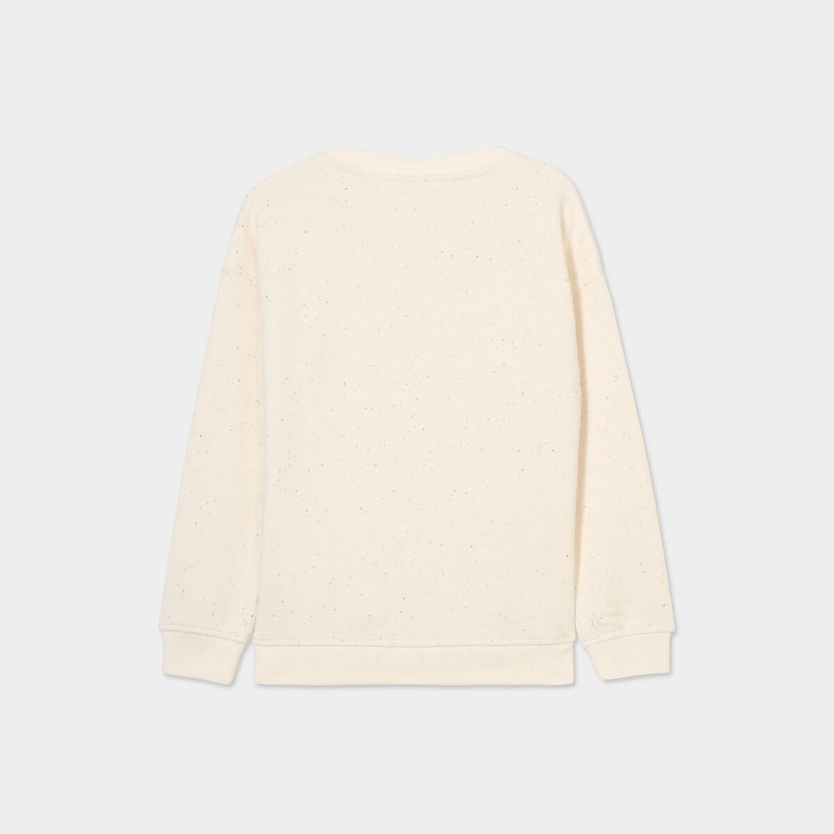 Sweat oversize coton majoritaire ivoire gar&ccedil;on