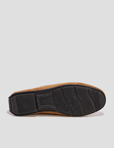 Mocassins en cuir sable homme