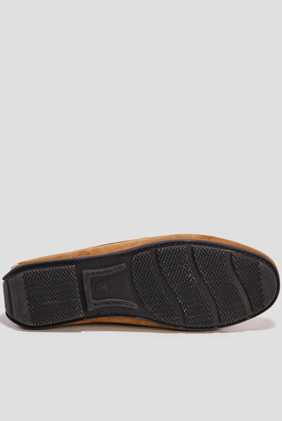 Mocassins en cuir sable homme