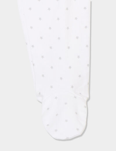 Lot 2 pantalons naissance coton blanc bébé garçon