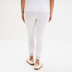 Legging 7/8&egrave;me avec dentelle blanc femme