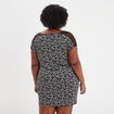 Chemise de nuit manches courtes noir femme grande taille