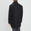 Manteau mi-long col montant noir homme
