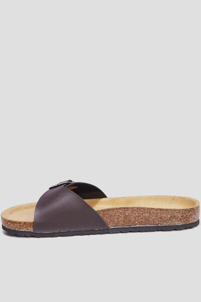 Mules avec boucles marron homme
