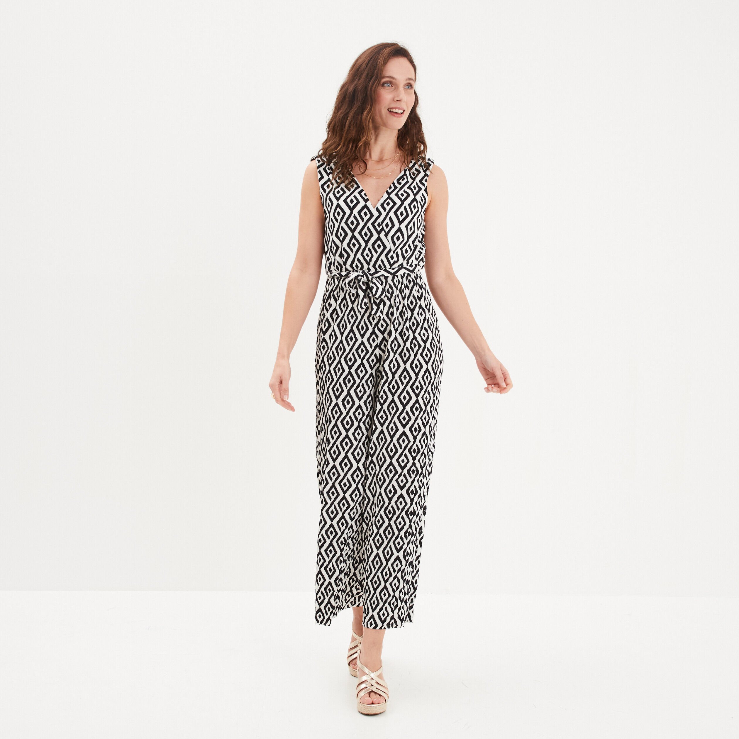 Combinaison pantalon plissée ecru femme MOSQUITOS