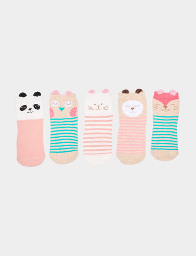 Lot 5 paires chaussettes multicolore bébé garçon