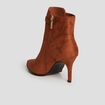Bottines boucles et talons aiguilles marron femme