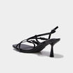 Sandales &agrave; talons kitten heels et brides noir femme