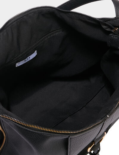 Sac &agrave; main port&eacute;-&eacute;paule noir femme