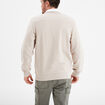 Gilet manches longues zippé gris clair homme