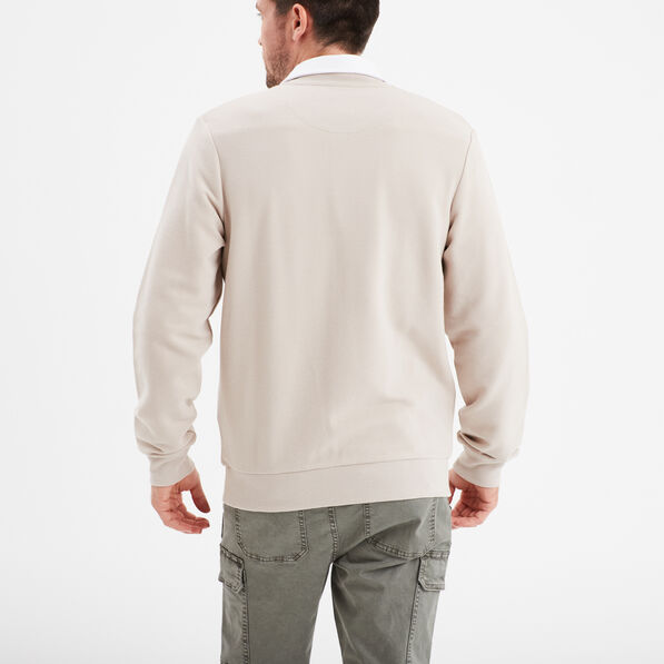 Gilet manches longues zippé gris clair homme