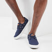 Chaussures bateau en toile bleu marine homme