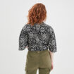 Blouse manches kimono avec lin Liberto noir femme