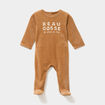 Dors-bien manches longues boutonn&eacute; camel b&eacute;b&eacute;