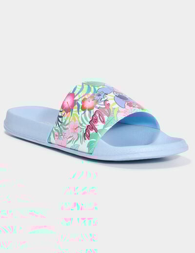 Mules de plage Stitch bleu femme