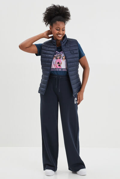 Pantalon de jogging large Creeks bleu marine femme