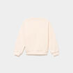 Sweat oversize avec noeuds macram&eacute; ivoire fille