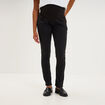 Jegging grossesse confort avec bandeau denim noir femme maternit&eacute;