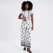 Pantalon regular ecru femme