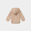 Sweat zipp&eacute; molletonn&eacute; &agrave; capuche sable b&eacute;b&eacute; gar&ccedil;on