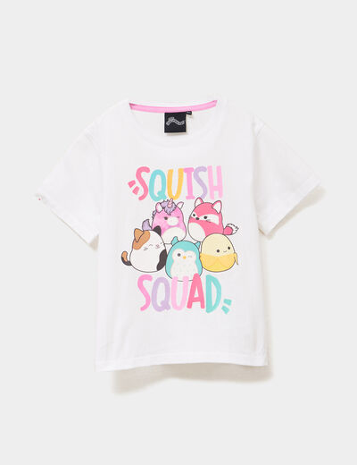 T-shirt manches courtes Squishmallows blanc fille