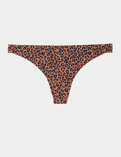 String microfibre sans coutures marron femme