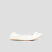 Ballerines effet nou&eacute; blanc femme