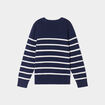 Pull marinière col rond coton Creeks bleu marine garçon