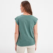 T-shirt col rond manches courtes Creeks vert émeraude femme