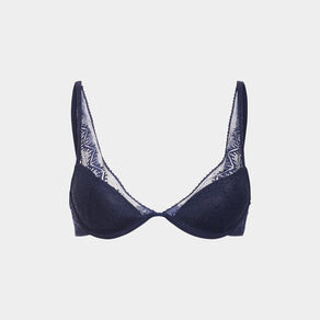 Soutien-gorge foulard padde bleu marine femme