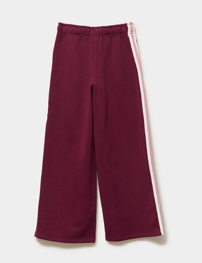 Pantalon de jogging large bordeaux fille