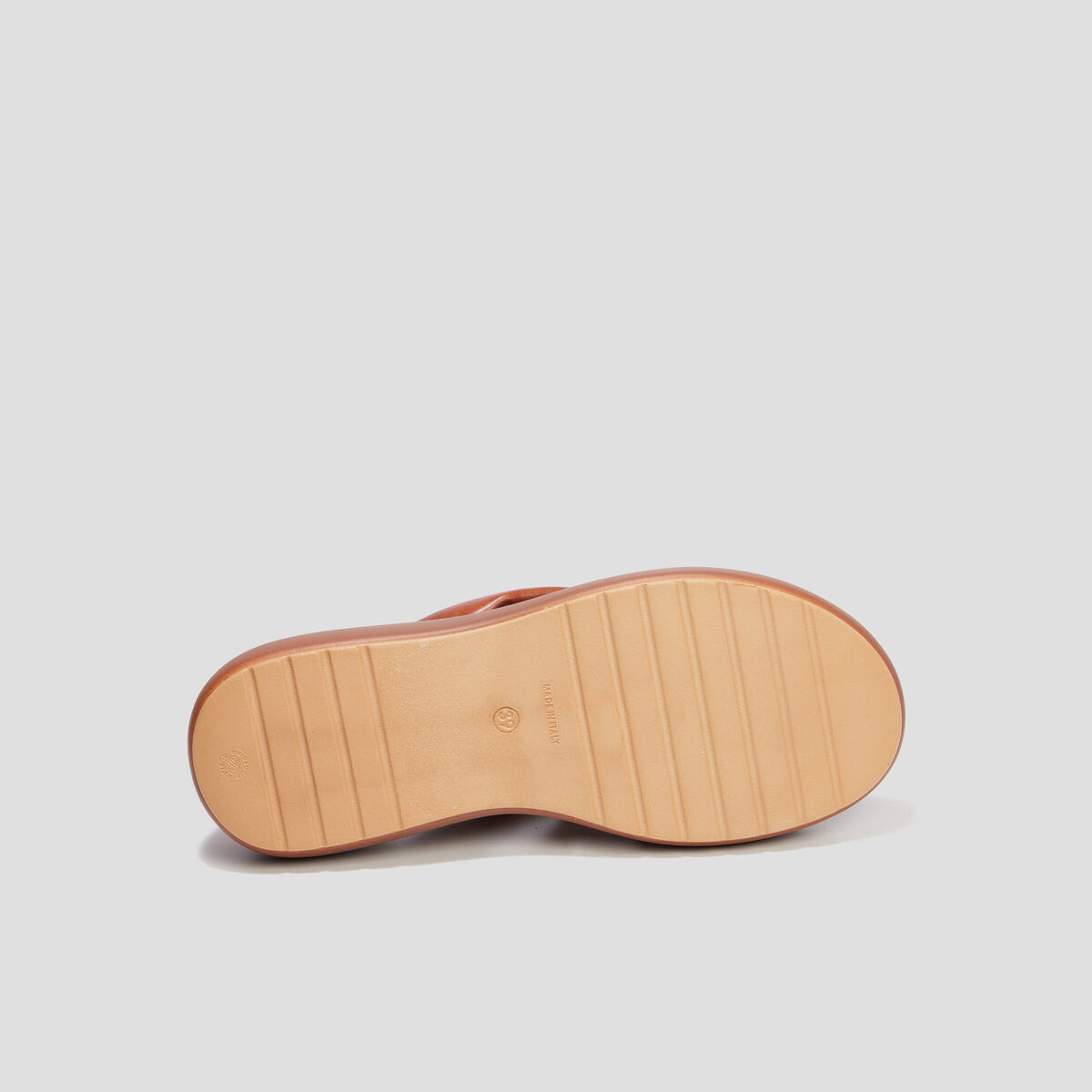 Mules compensées en cuir Liberto marron femme