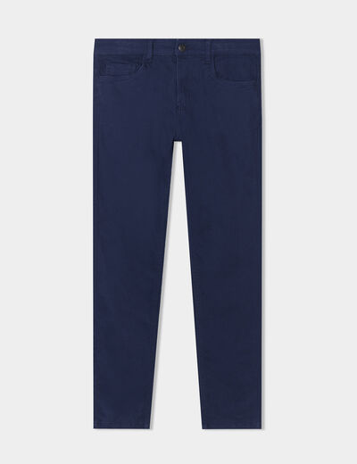 Pantalon slim stretch bleu marine garçon