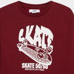 Sweat col rond manches longues bordeaux garçon