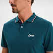 Polo avec broderie poitrine coton Creeks bleu canard homme