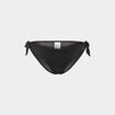 Bas de maillot de bain métallisé noir femme