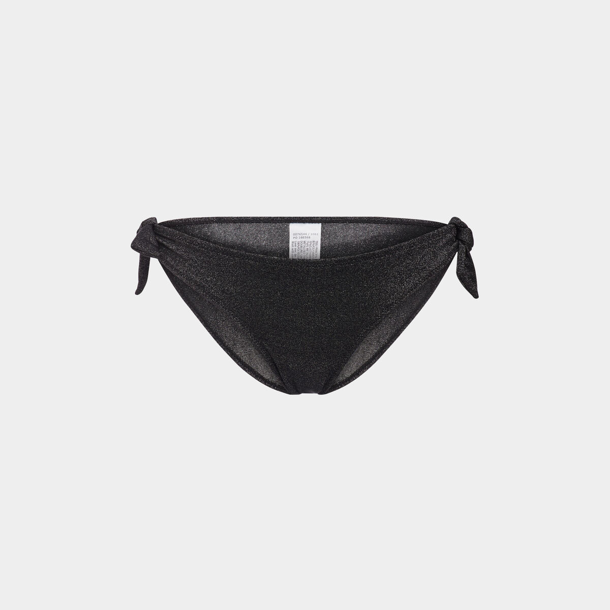 Bas de maillot de bain métallisé noir femme