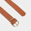 Ceinture avec boucle marron cognac femme