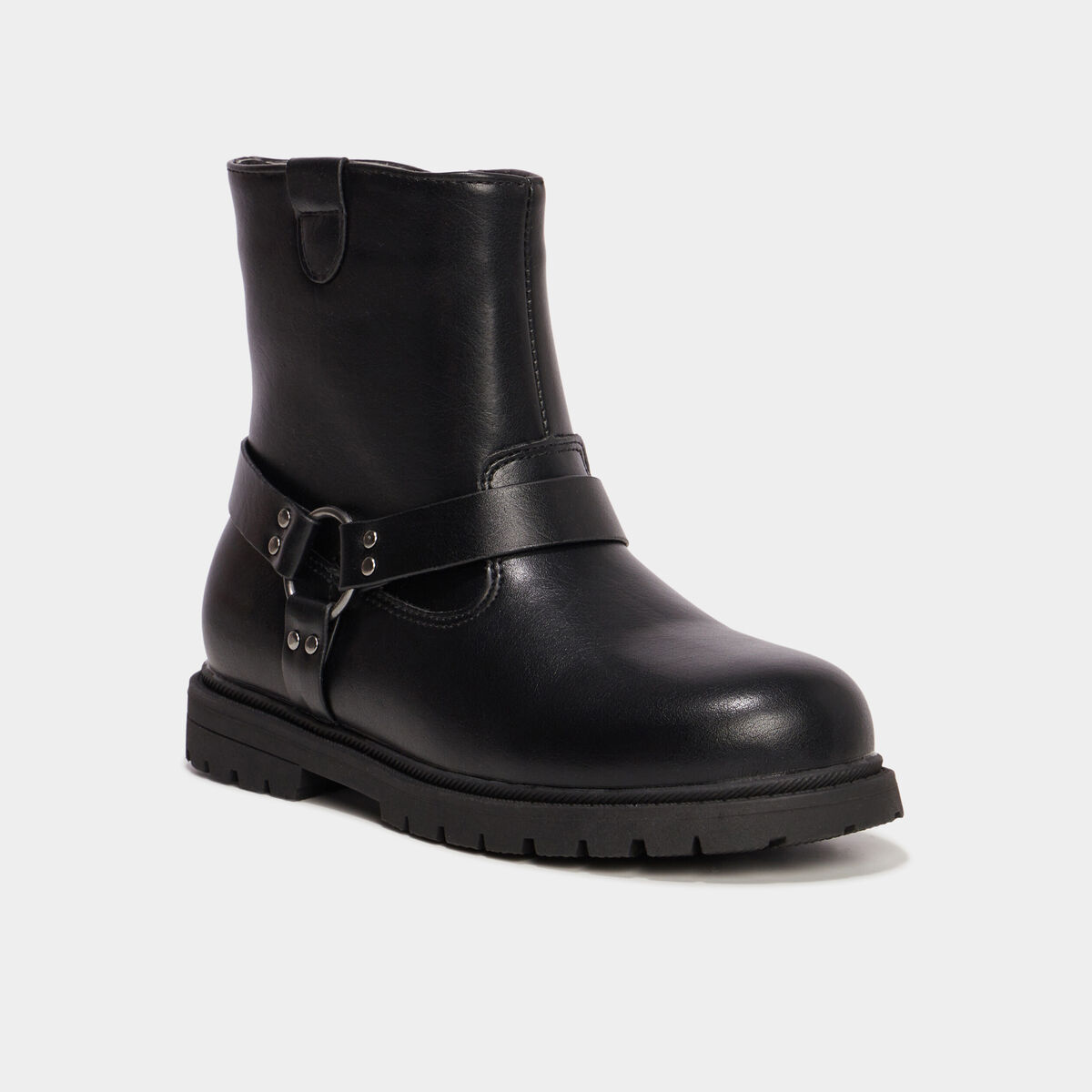 Bottines crantées avec boucles Liberto noir fille