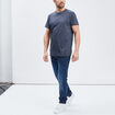 T-shirt droit manches courtes bleu homme