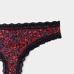 Lot de 2 tangas bords dentelle noir femme