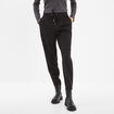 Pantalon en molleton à taille élastiquée noir femme