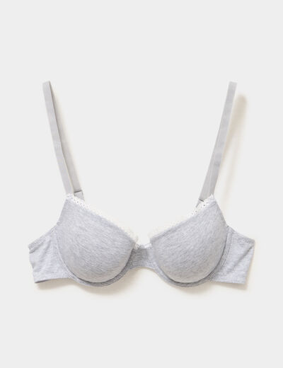 Soutien-gorge embo&icirc;tant padd&eacute; gris clair femme