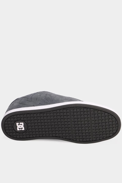 Tennis basses en cuir &agrave; lacets gris homme