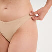 String microfibre sans coutures beige femme