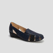 Ballerines pied large bleu marine femme