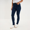 Jeans skinny taille haute denim brut femme