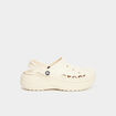 Sabots compens&eacute;es Crocs marron clair femme