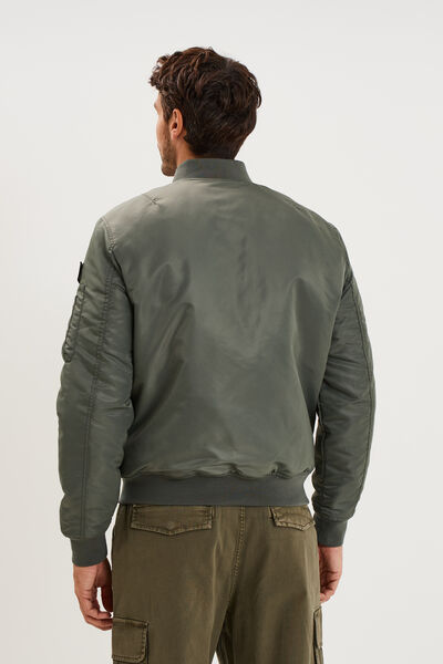 Blouson bomber d&eacute;perlant Liberto gris homme